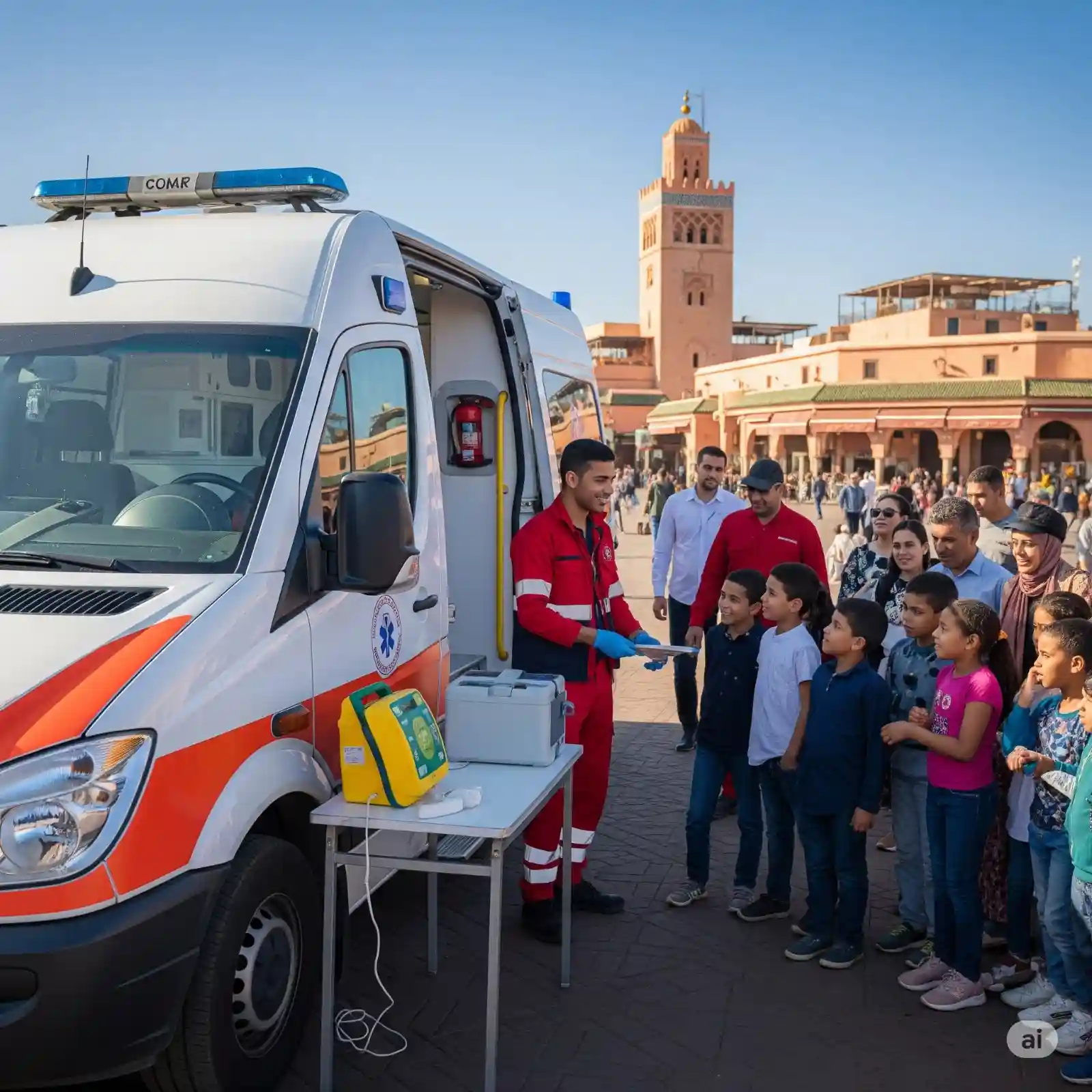 Ambulance extérieure à Marrakech